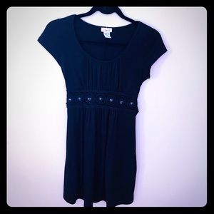 Black dress with 🌸 waistband